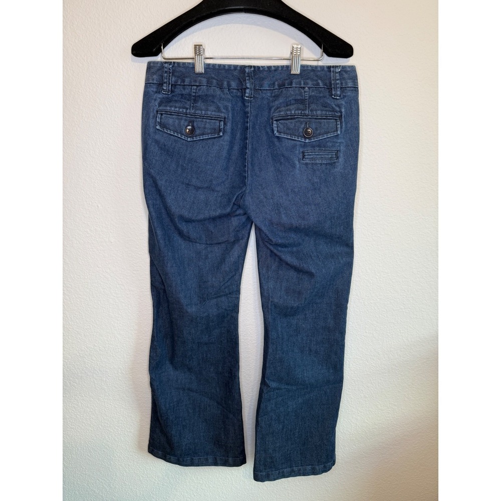 Gap brand Denim Wide Leg Blue cotton blend Casual Women's trousers size 6 reg - Picture 8 of 13